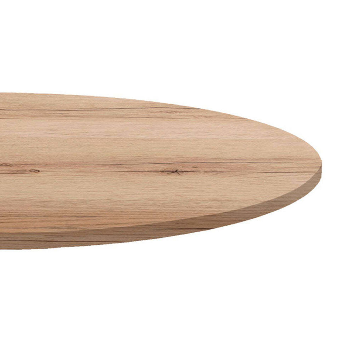 Piano tavolo rotondo, laminato legno RestooTab; 120x120 cm (LxL); quercia/naturale; rotonda