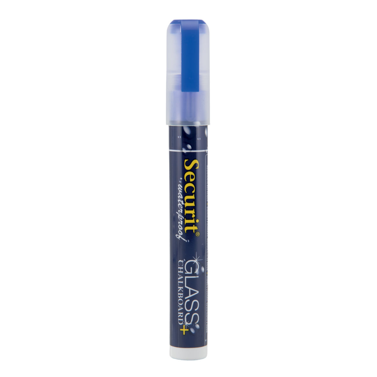 Pennarello a gesso liquido Waterproof Punta a scalpello 2-6mm Securit; 2 cm (L), lunghezza carattere 20 mm; blu