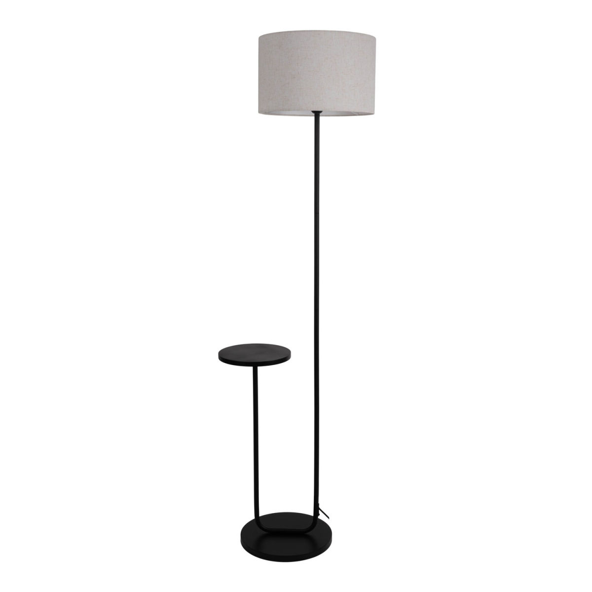 NÄVE Leuchten Stehleuchte mit integriertem Tisch TORDIS 50x35x157 cm (LxBxH); schwarz; Gestell schwarz