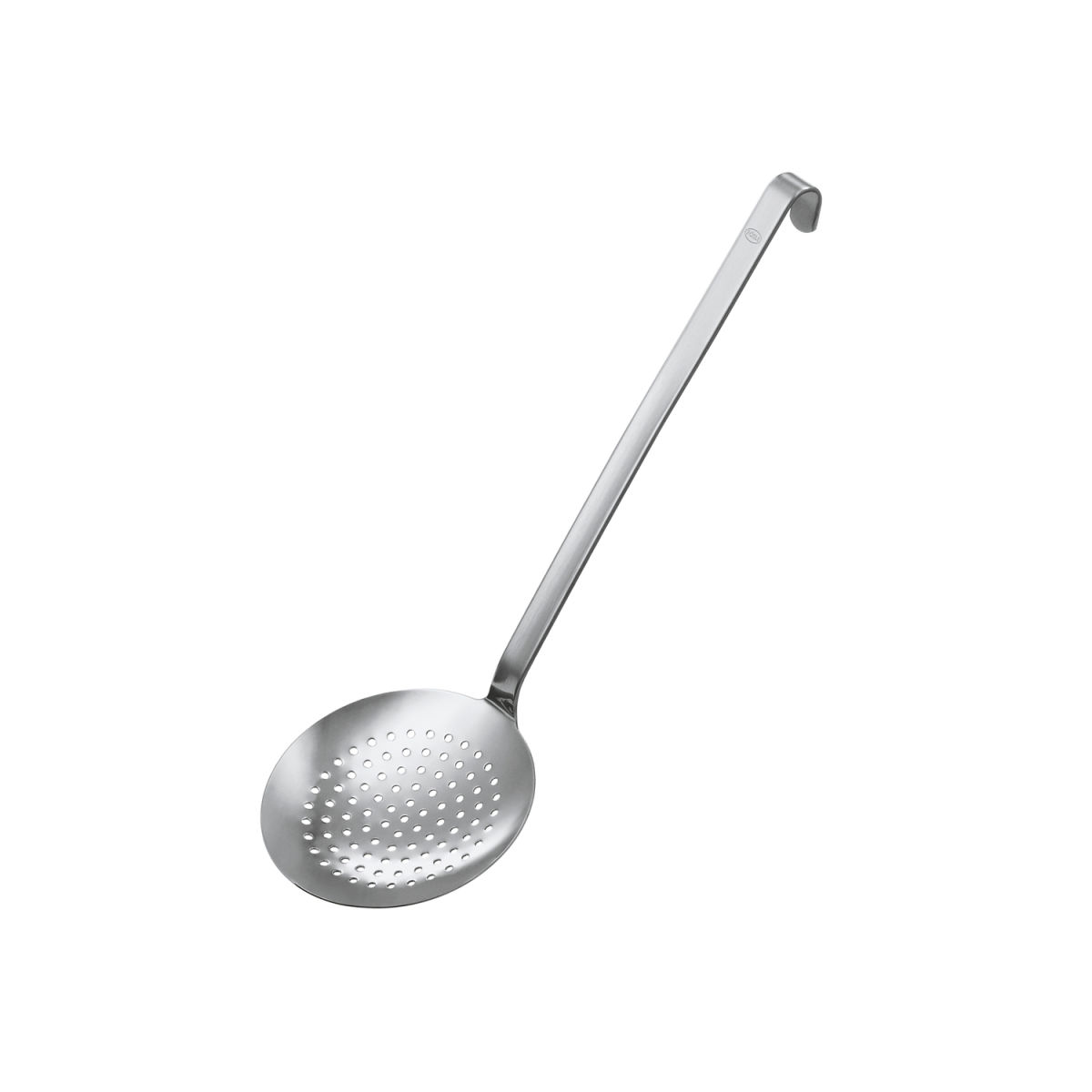 RÖSLE Haken Schaumlöffel flach grob gelocht 33x10x6.2 cm (LxBxH); silber