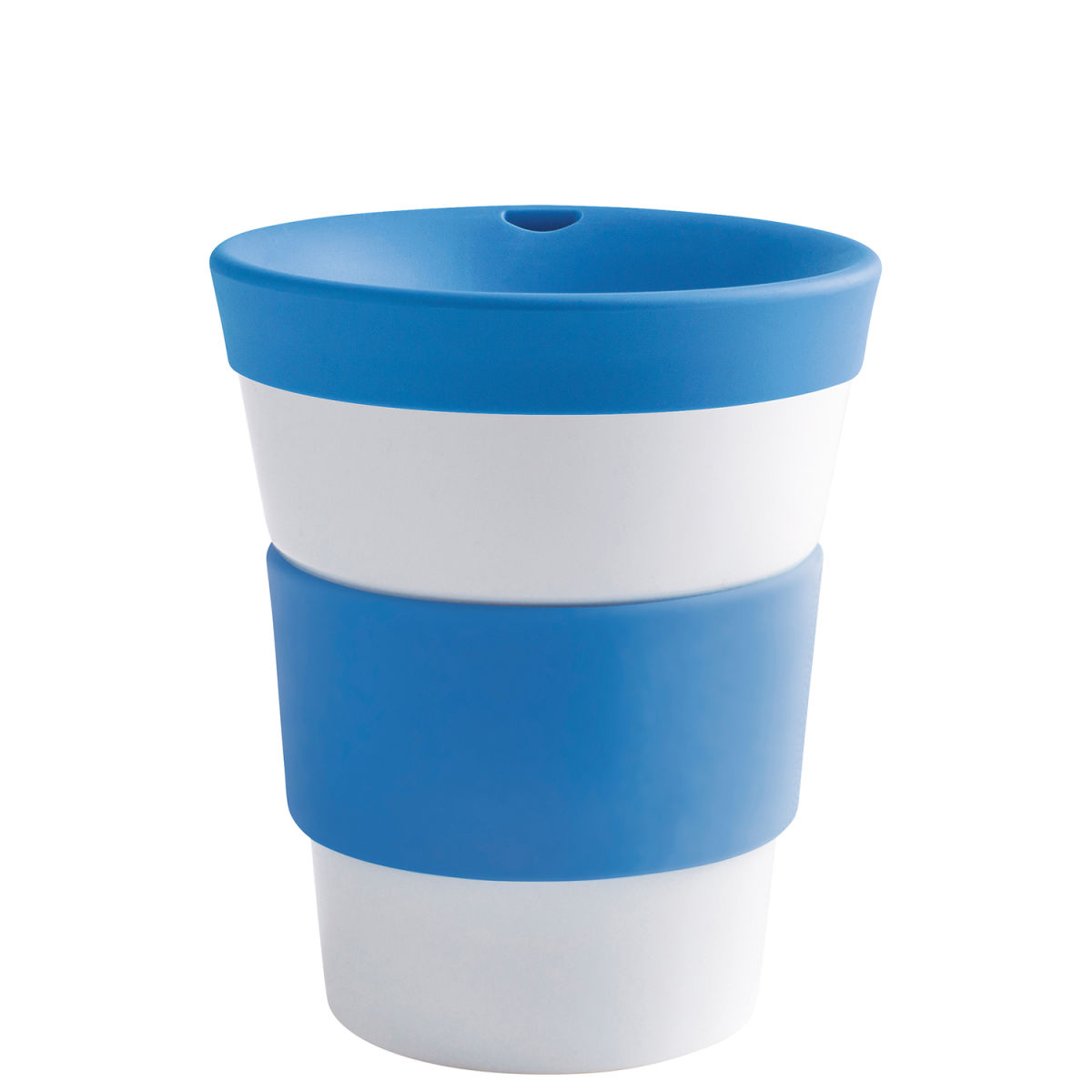 Kahla Becher + Trinkdeckel + Banderole cupit 420 ml, 11.4 cm (H); hellblau; rund