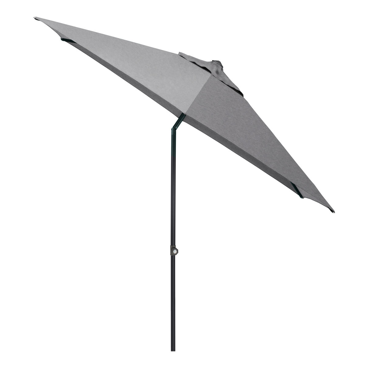 KETTLER Stockschirm rund EASY PUSH LX; 300x300x250 cm (LxBxH); grau meliert; Gestell anthrazit; rund