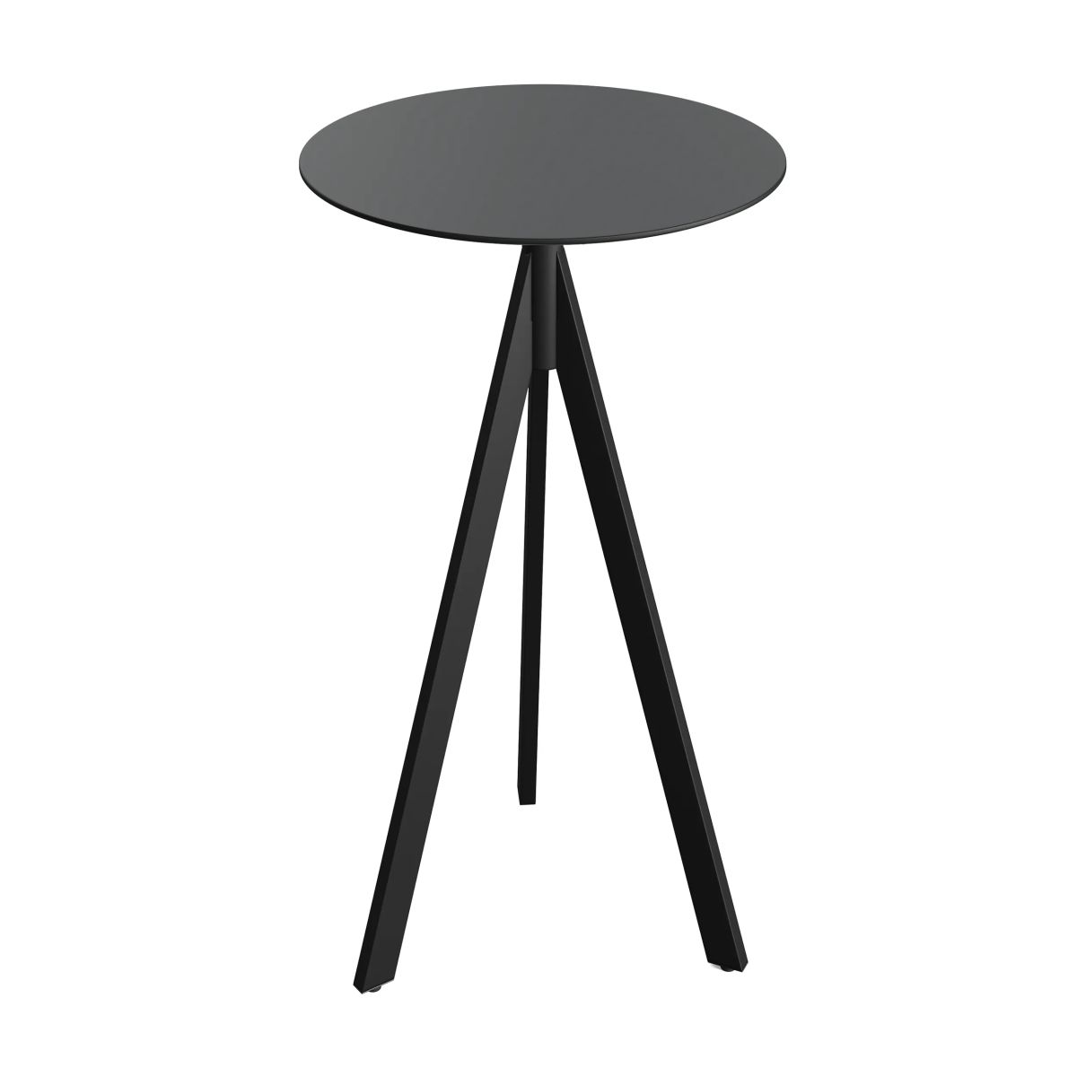 Tavolo alto Infinity Tripod telaio + HPL Ø70 cm Feros; 110x70 cm (HxØ); nero; rotonda