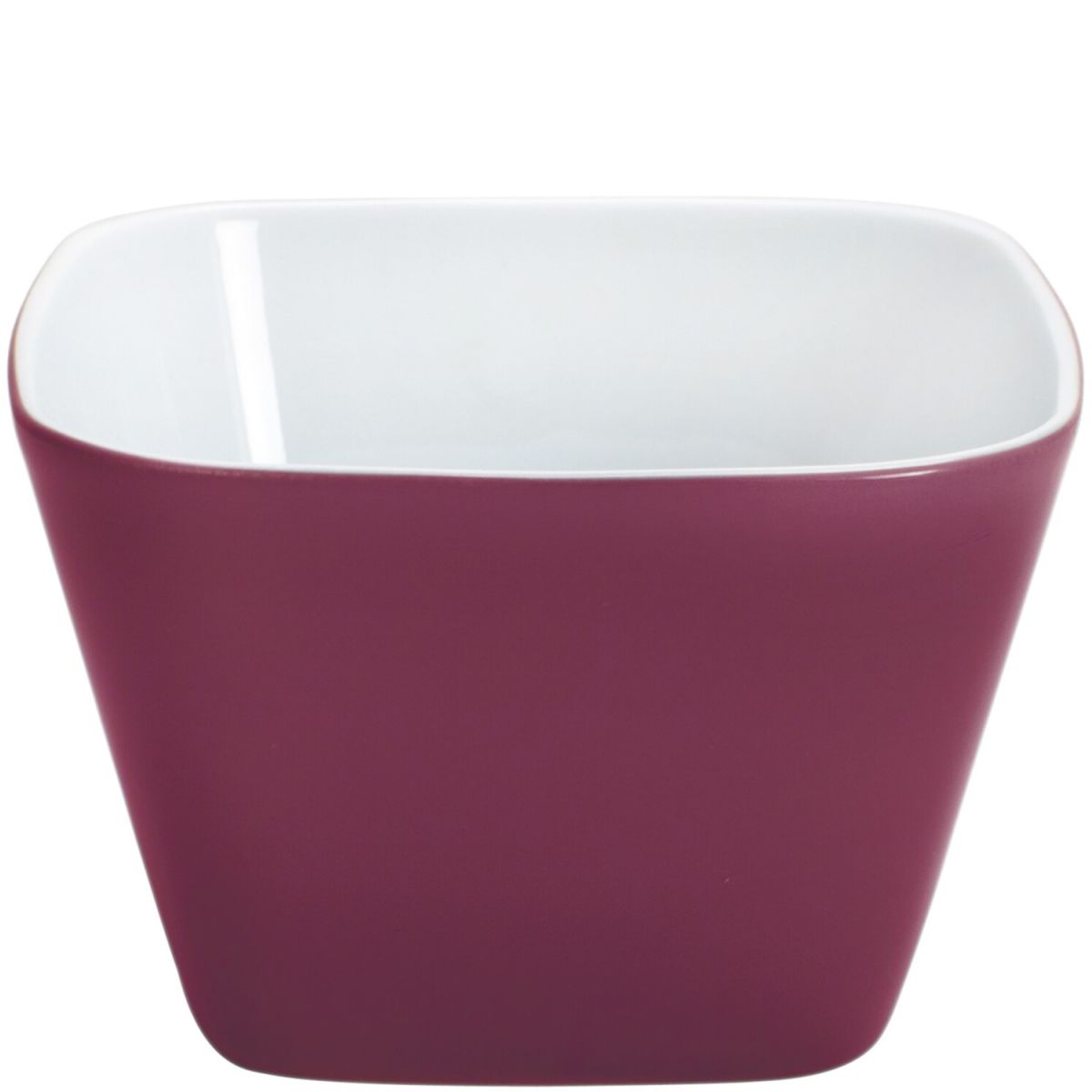 Kahla kleine Schale Pronto Colore eckig 230 ml, 8.7x8.7x10.4x5.7 cm (LxBxØxH); brombeer; quadratisch