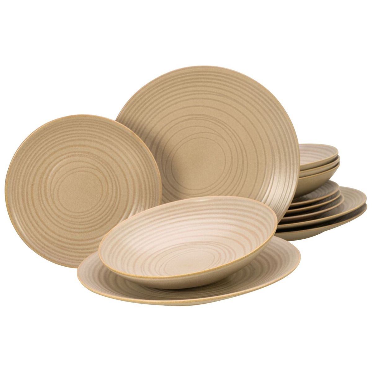 CreaTable Lava Stone Sand - Tellerset 12-tlg sand