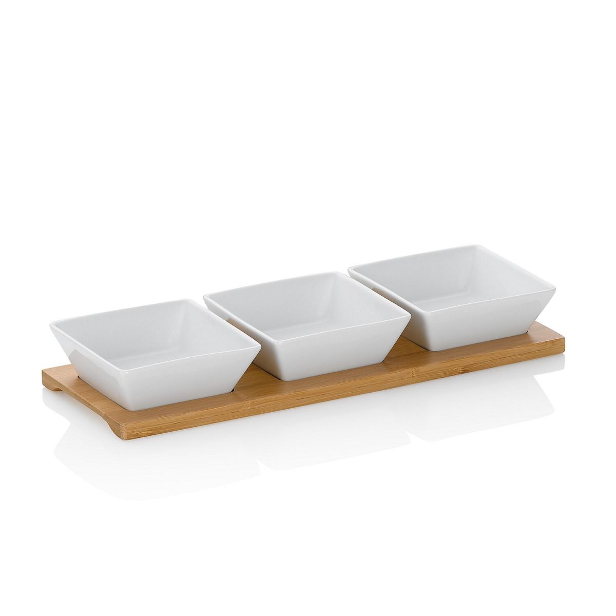 kela Schalen-Set Philipa Porzellan 4tlg 33.5x12x5 cm (LxBxH); weiß; rechteckig
