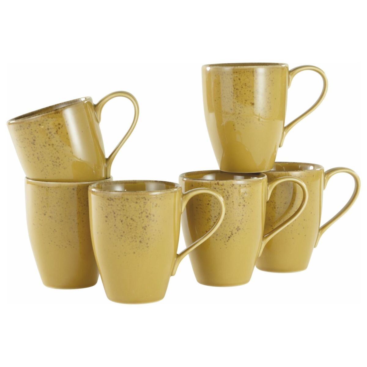 CreaTable Nature Collection - Kaffeebecher 6-tlg 300 ml, 8.5x11 cm (ØxH); gelb; 6 Stück / Pack