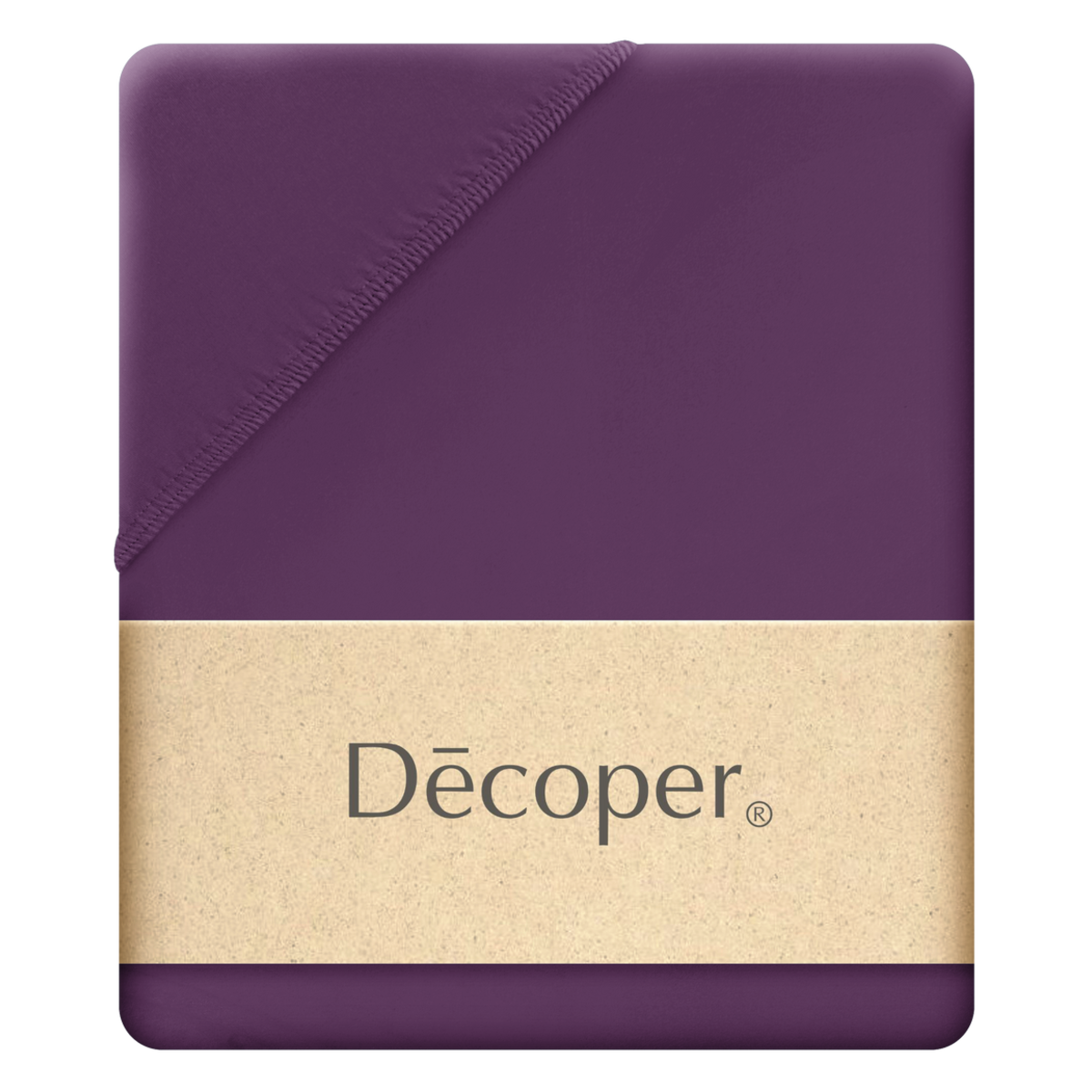 Decoper Decoper ® Mako-Feinjersey Spannbettlaken aus 100% Baumwolle 140-160x200 cm (BxL); pflaume