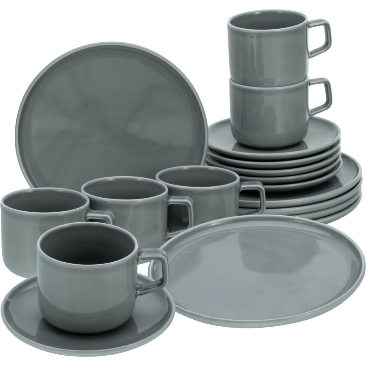 CreaTable Chef Collection - Kaffeeservice 18-tlg grau