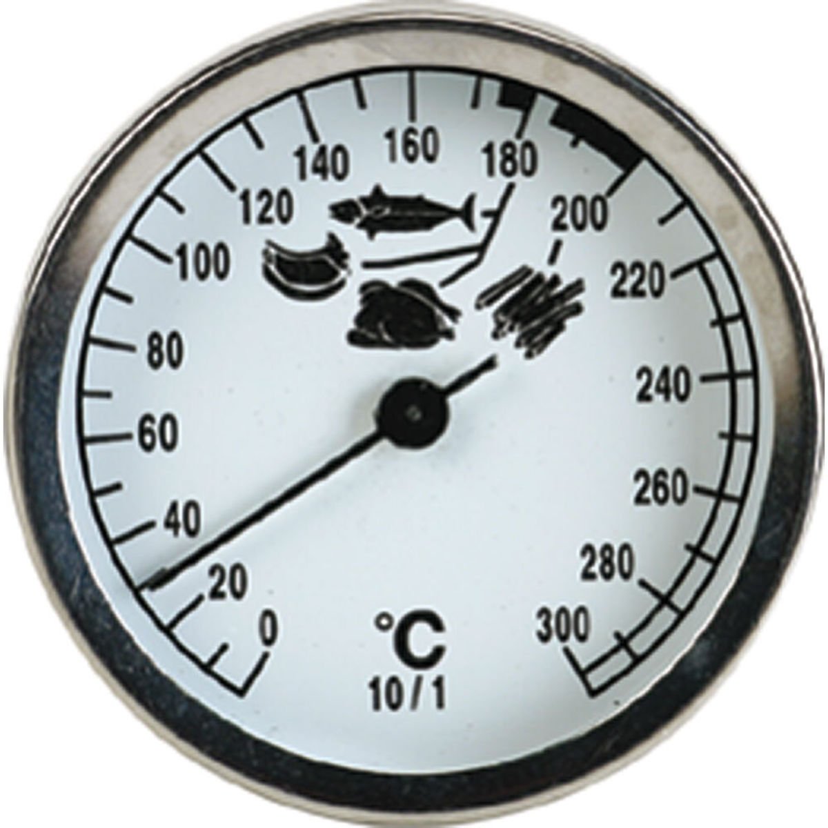 Stalgast Einstech-Thermometer, Temperaturbereich 0 °C bis 300 °C 16x5 cm (LxØ); silber