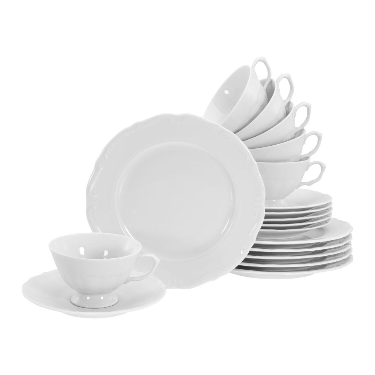CreaTable Maria Theresia - Kaffeeservice 18-tlg weiß