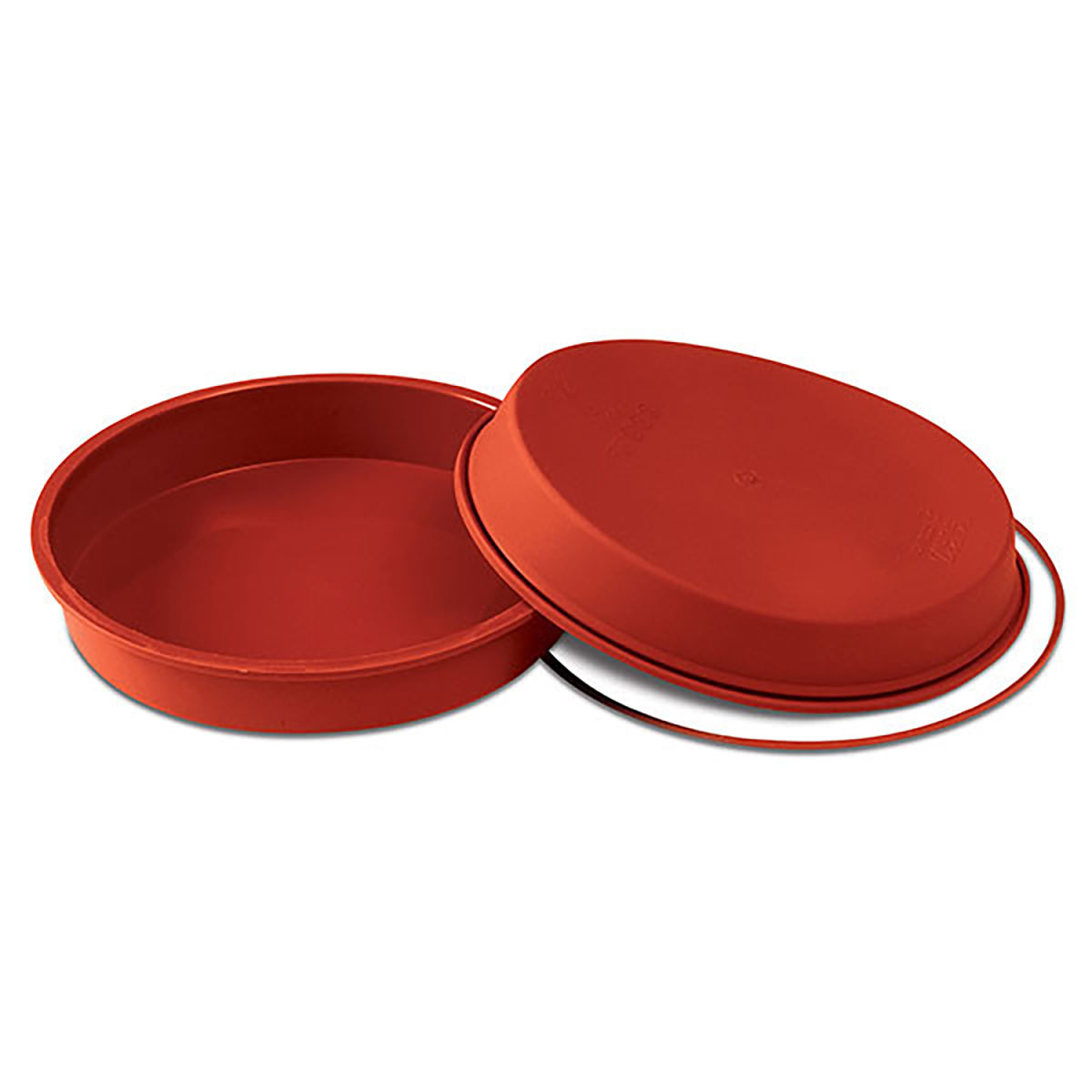 Silikonform – Durchmesser 22 cm rot; rund; 10 Stück / Pack
