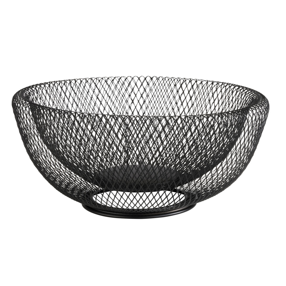 APS Brot- und Obstkorb WIRE, Metall; 31x31x31x14 cm (LxBxØxH); schwarz; rund