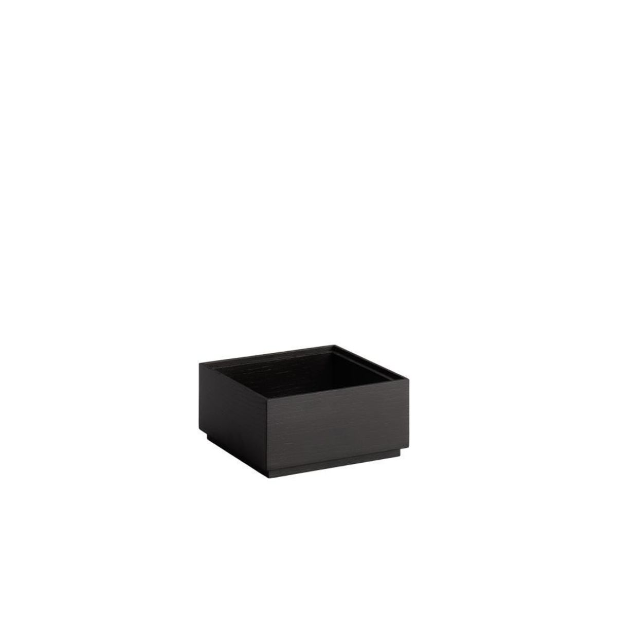 APS GN 1/6 Holzbox VALO, Eichenholz (schwarz lackiert), 17,6 x 16,2 cm, Höhe 8,5 cm; 17.6x16.2x8.5 cm (LxBxH); schwarz