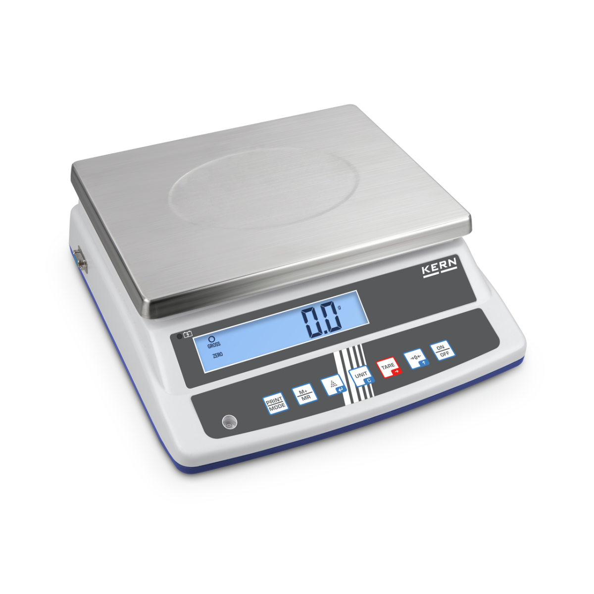 KERN Tischwaage KERN FCD maximaler Wägebereich 15kg Ablesbarkeit 0,5g ; inkl. Akku; weiß