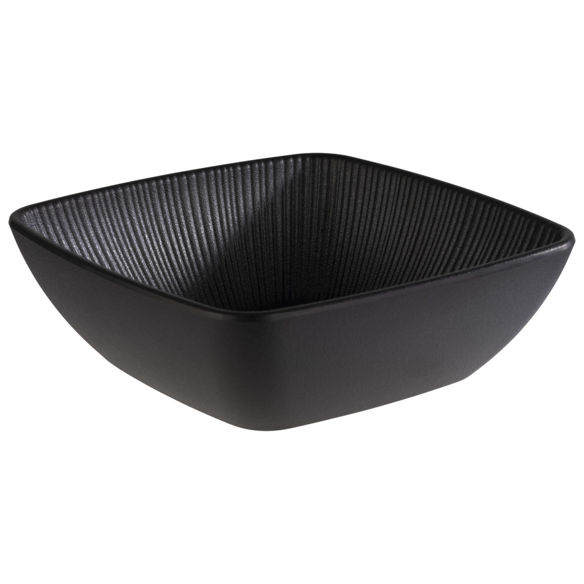 APS Schale NERO, Melamin, eckig 600 ml, 16.5x16.5x5.5 cm (LxBxH); schwarz