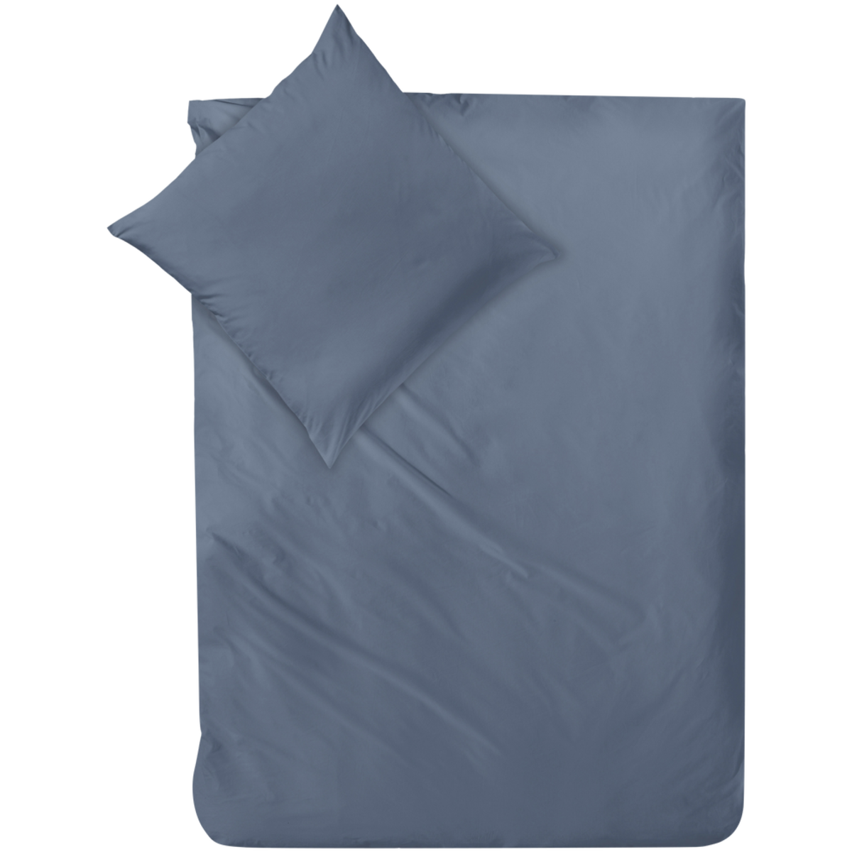 Decoper Decoper ® Mako-Satin Bettwäsche-Set aus 100% Baumwolle 135x200 cm (BxL), 80x80 cm (LxB); denim