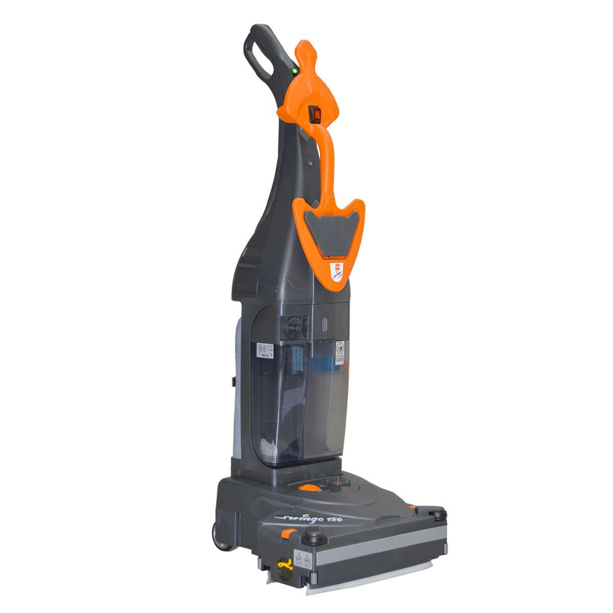 Diversey TASKI swingo 150 B Li-Ion, Ultrakompakte batteriebetriebene Scheuersaugmaschine mit Lithium-Ionen Technologie (Walzenbürste inkludiert) orange/grau