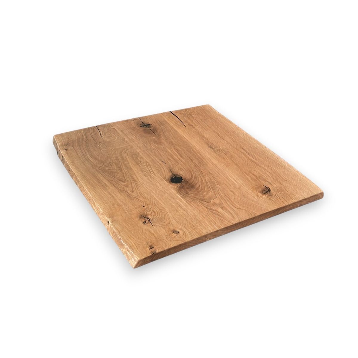 Willeke-Möbel Tischplatte Premium Eiche Vollholz; 80x80x4 cm (LxBxH); hellbraun; rechteckig