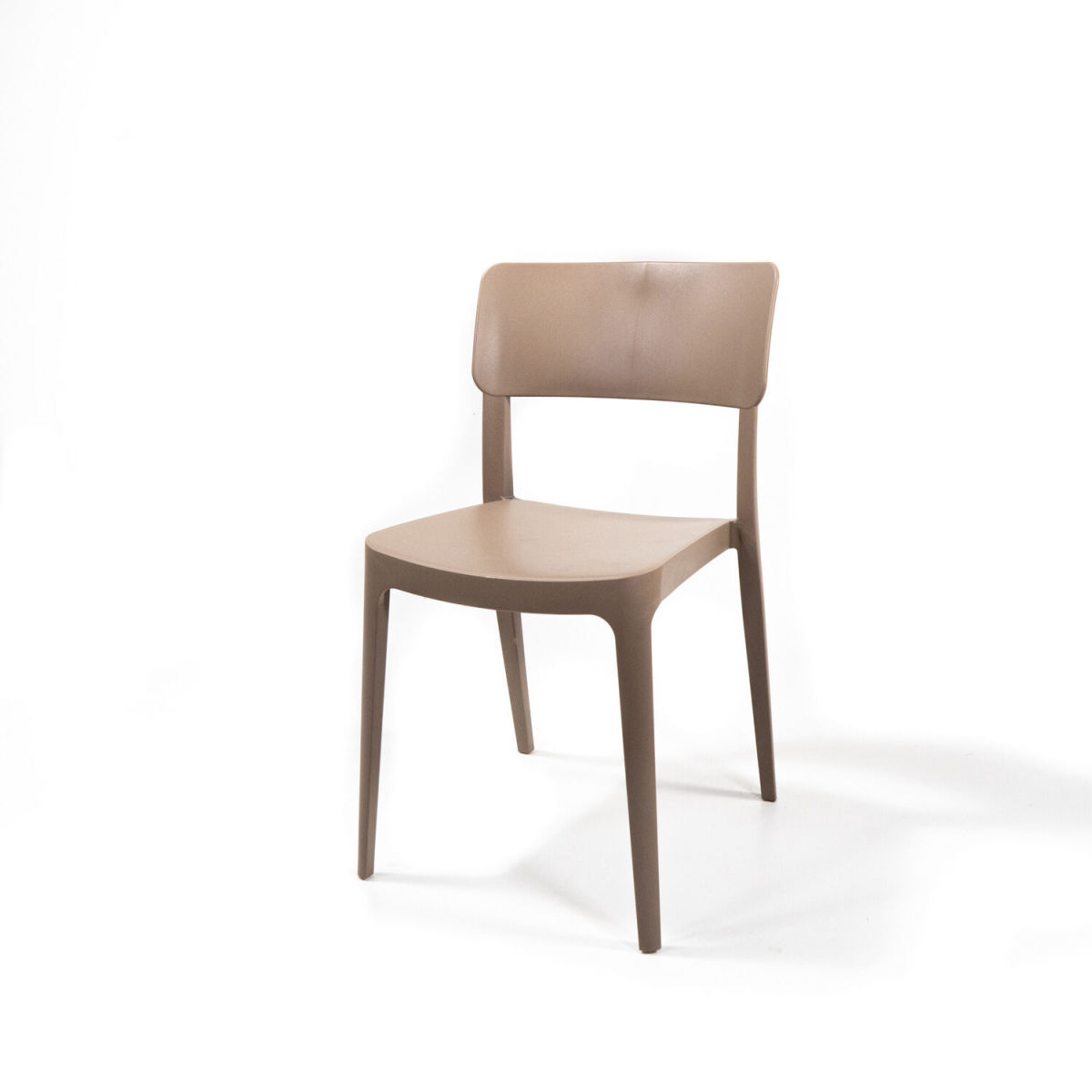 Poltrona Wing antracite, sedia impilabile in plastica, 50917 Feros; 47x45x82 cm (LxPxH); sabbia; 4 pz. / Pacco