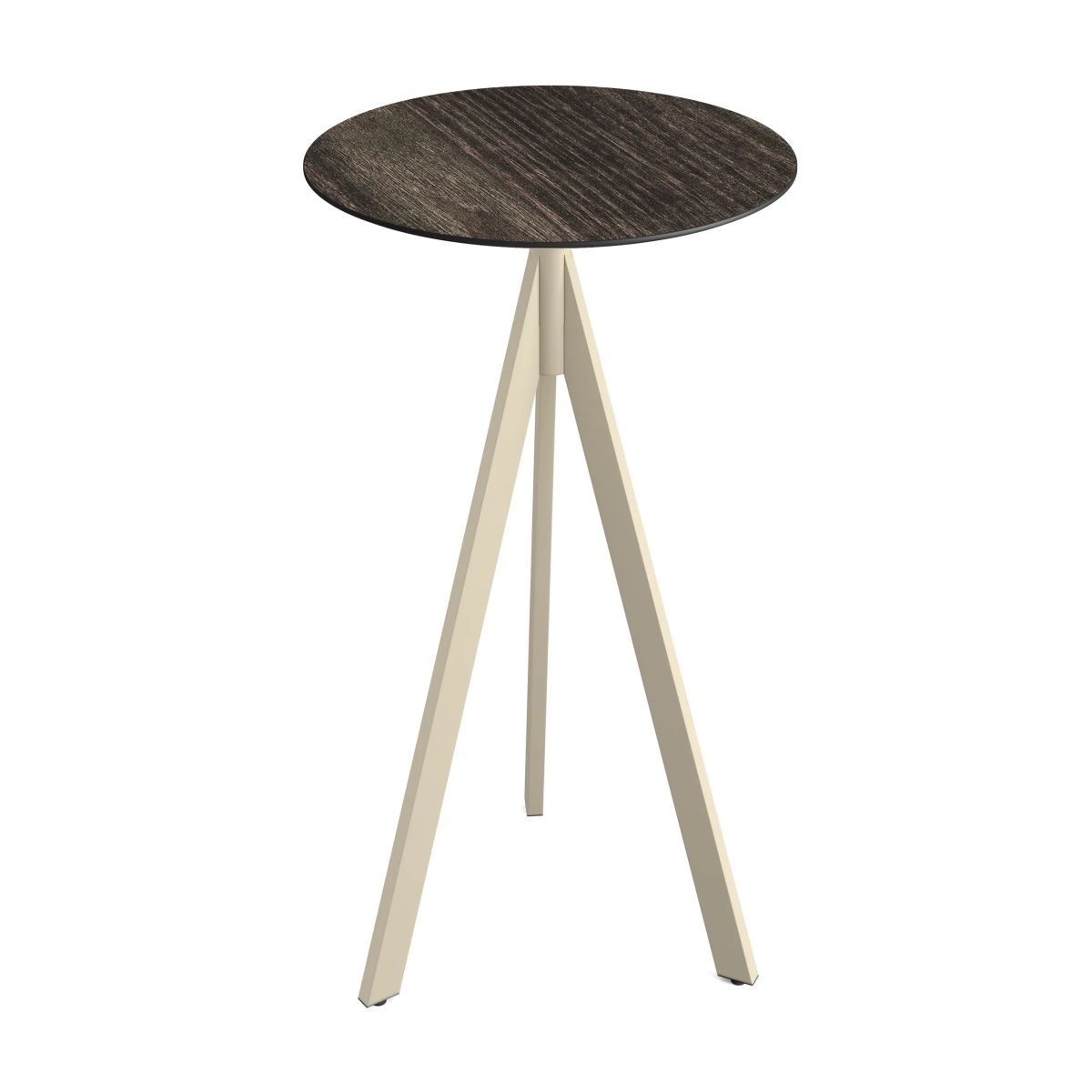 Feros Infinity Tripod Stehtisch frame + HPL Ø70 cm 110x70 cm (HxØ); sand/dunkelbraun; rund