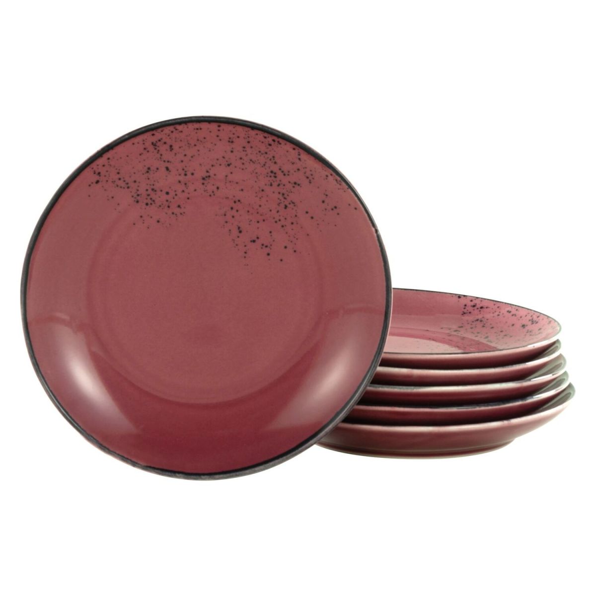 CreaTable Nature Collection - Dessertteller 6-tlg 21x3 cm (ØxH); rot; rund; 6 Stück / Pack
