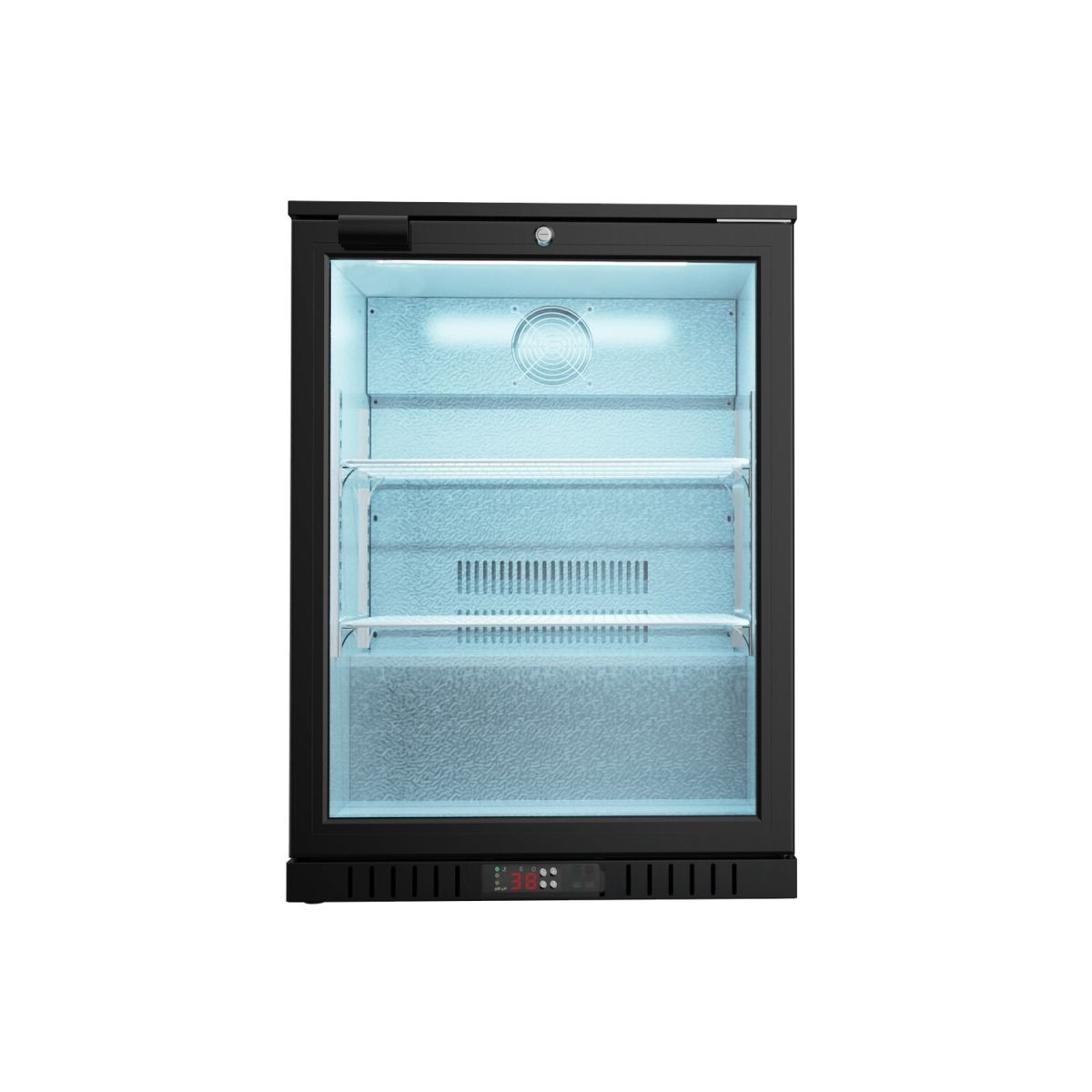 Stalgast Bar Display Cooler, eine Flügeltür, 600x530x835 mm (BxTxH), schwarz; 133000 ml, 60x83.5x53 cm (BxHxT); schwarz