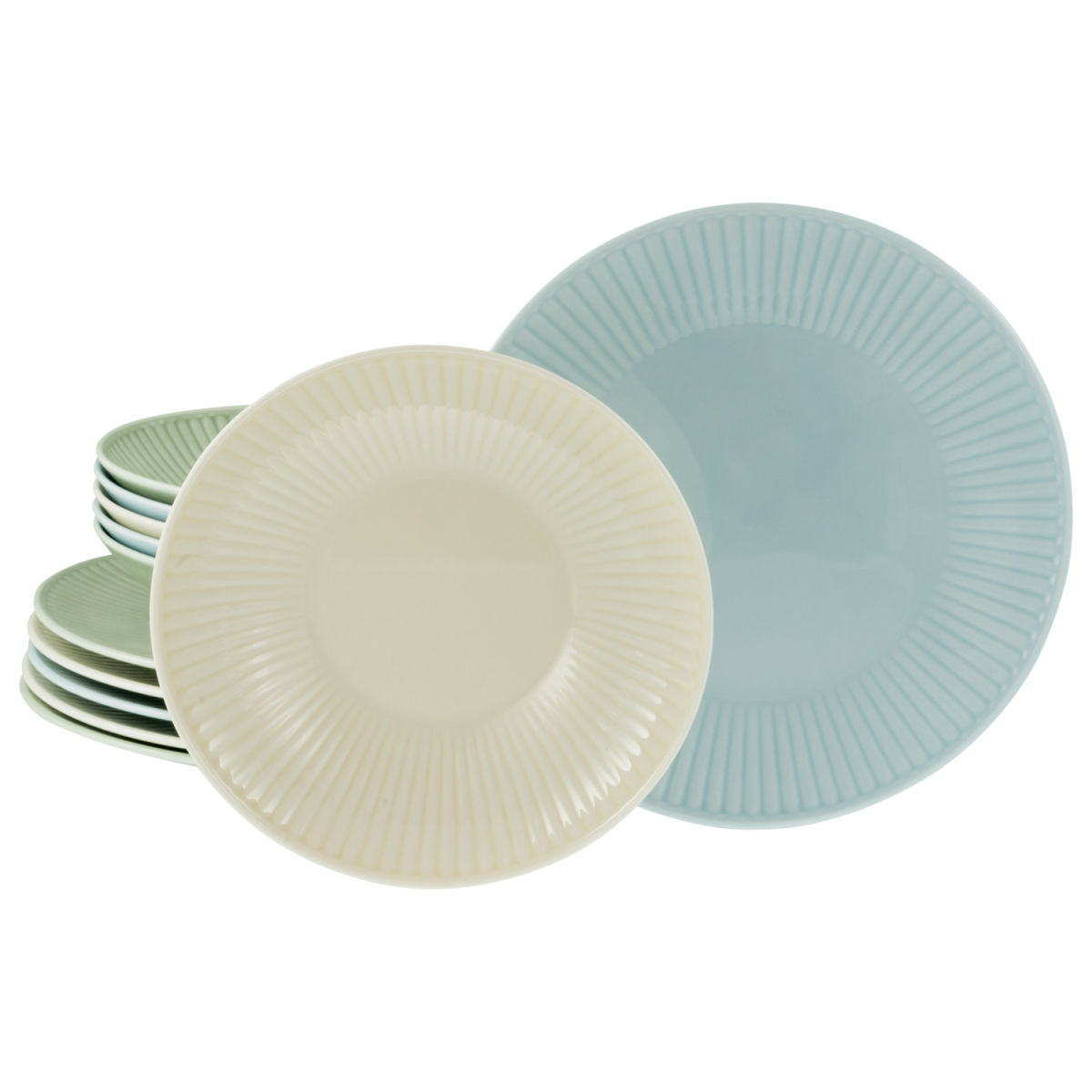 CreaTable Valencia pastell - Tafelservice 12-tlg mehrfarbig