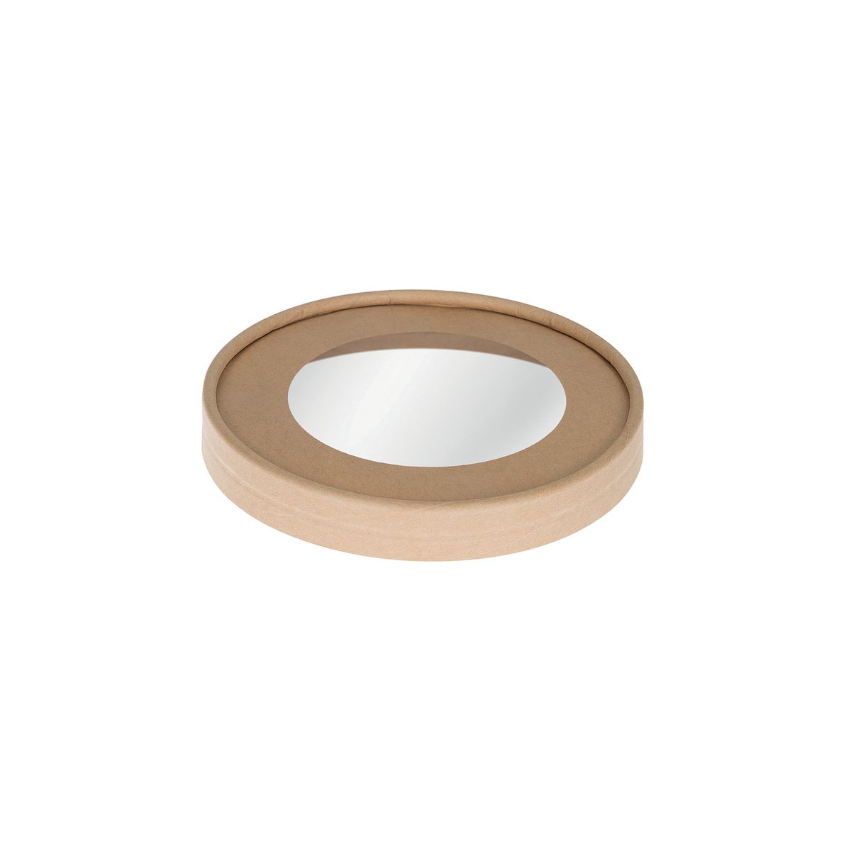 naturesse Deckel Kraft - mit Cellulose Sichtfenster 12 cm (Ø); braun; 450 Stück / Pack