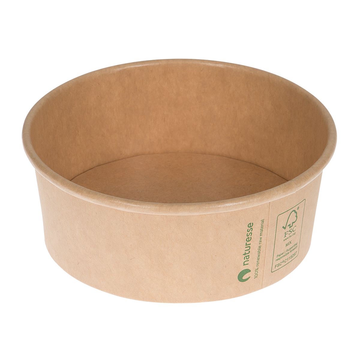 naturesse Schale Kraft - nicht Plastik-laminiert 300 ml, 12x4.5 cm (ØxH); braun; 500 Stück / Pack