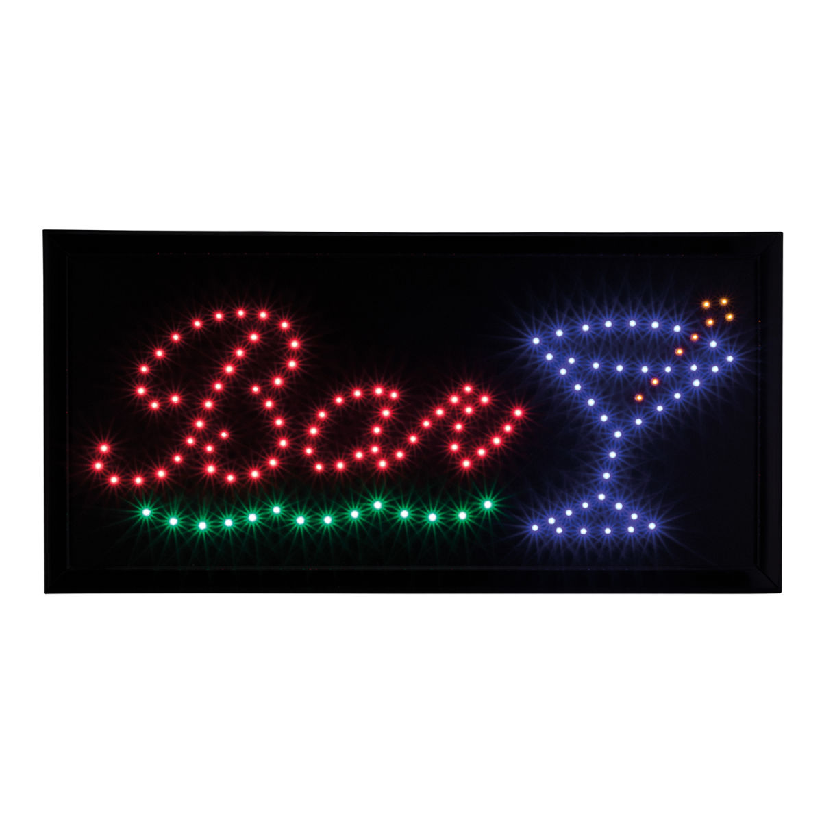 Insegna LED Bar - Illuminazione LED RGB con diversi programmi - Adattatore 220 V AC - Cavo da 130 cm Securit; 1.5x47.5x23.5 cm (LxLxH); nero