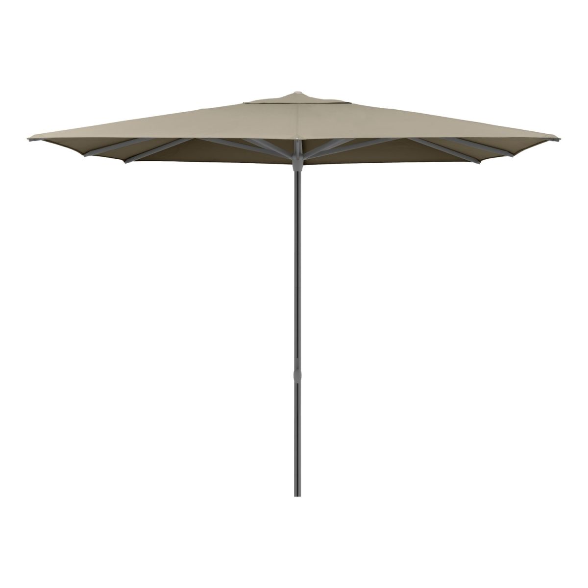 KETTLER Mittelmastschirm EASY CONTRACT; 250x250x250 cm (LxBxH); khaki; Gestell anthrazit; quadratisch
