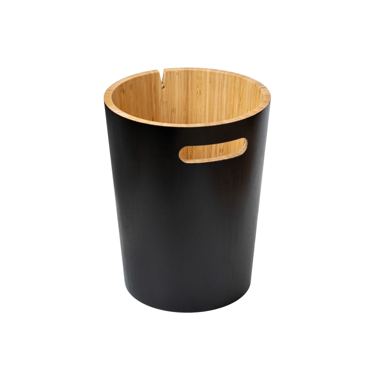 GRANA HOME Papierkorb Koby aus 100% Bambus 8.5 l, 23.5x30 cm (ØxH); braun/schwarz