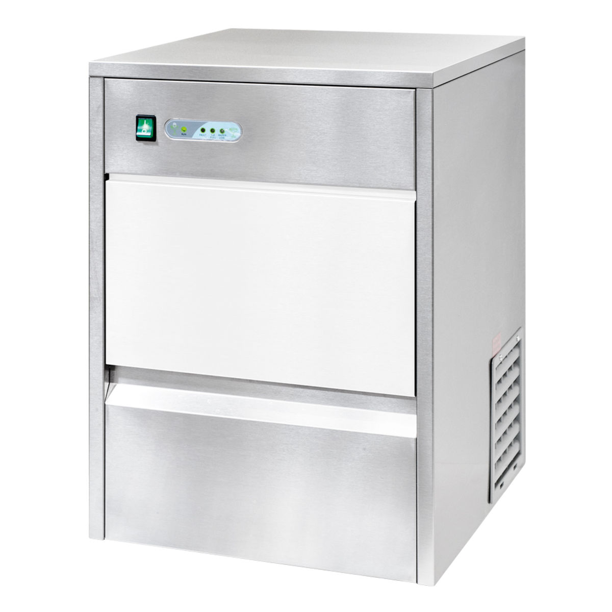 Stalgast Edelstahl Eiswürfelbereiter für Hohlwürfel 20kh/24h 38x59x47.7 cm (BxHxT); silber