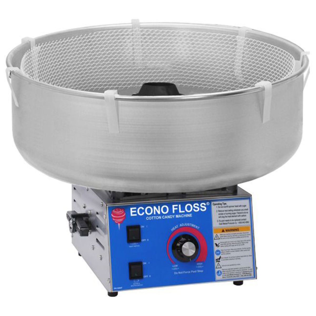 Neumärker Zuckerwattemaschine Econo Floss 28x28x52 cm (BxTxH); silber