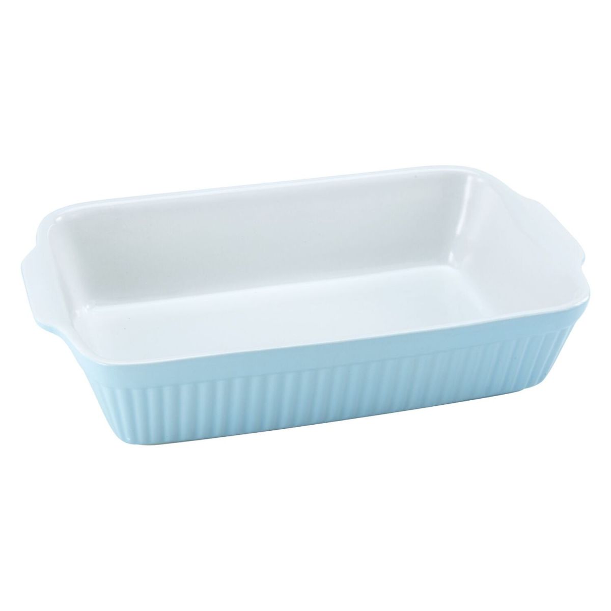 CreaTable Pastell Kitchen - Auflaufform rechteckig 2500 ml, 34x20x7.2 cm (LxBxH); blau; rechteckig