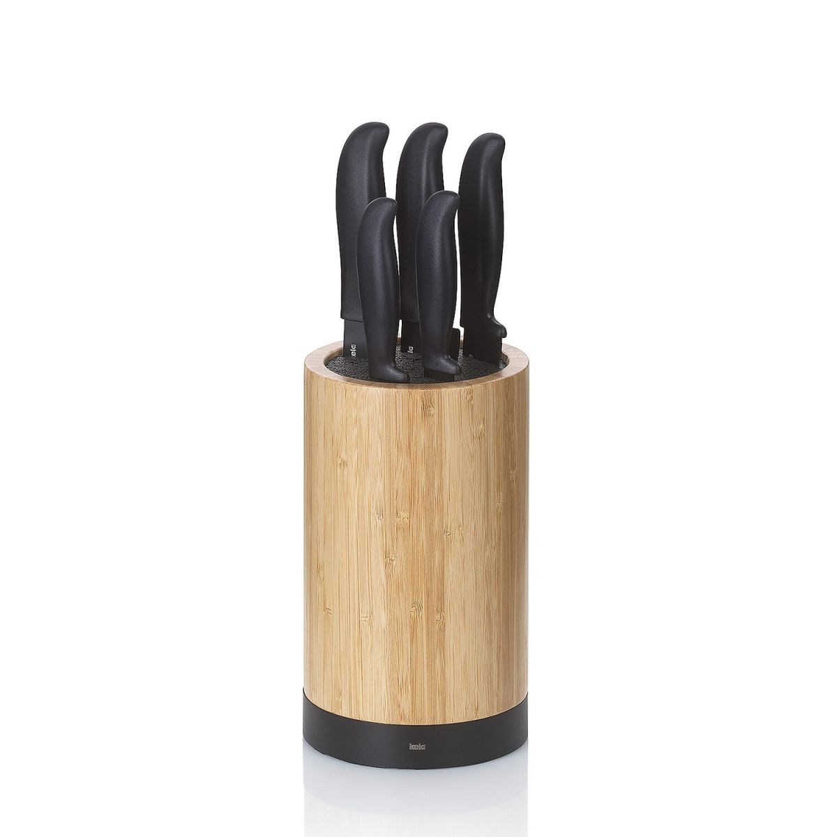 kela Messerblock Acida Bambus 13x23 cm (ØxH); schwarz; rund
