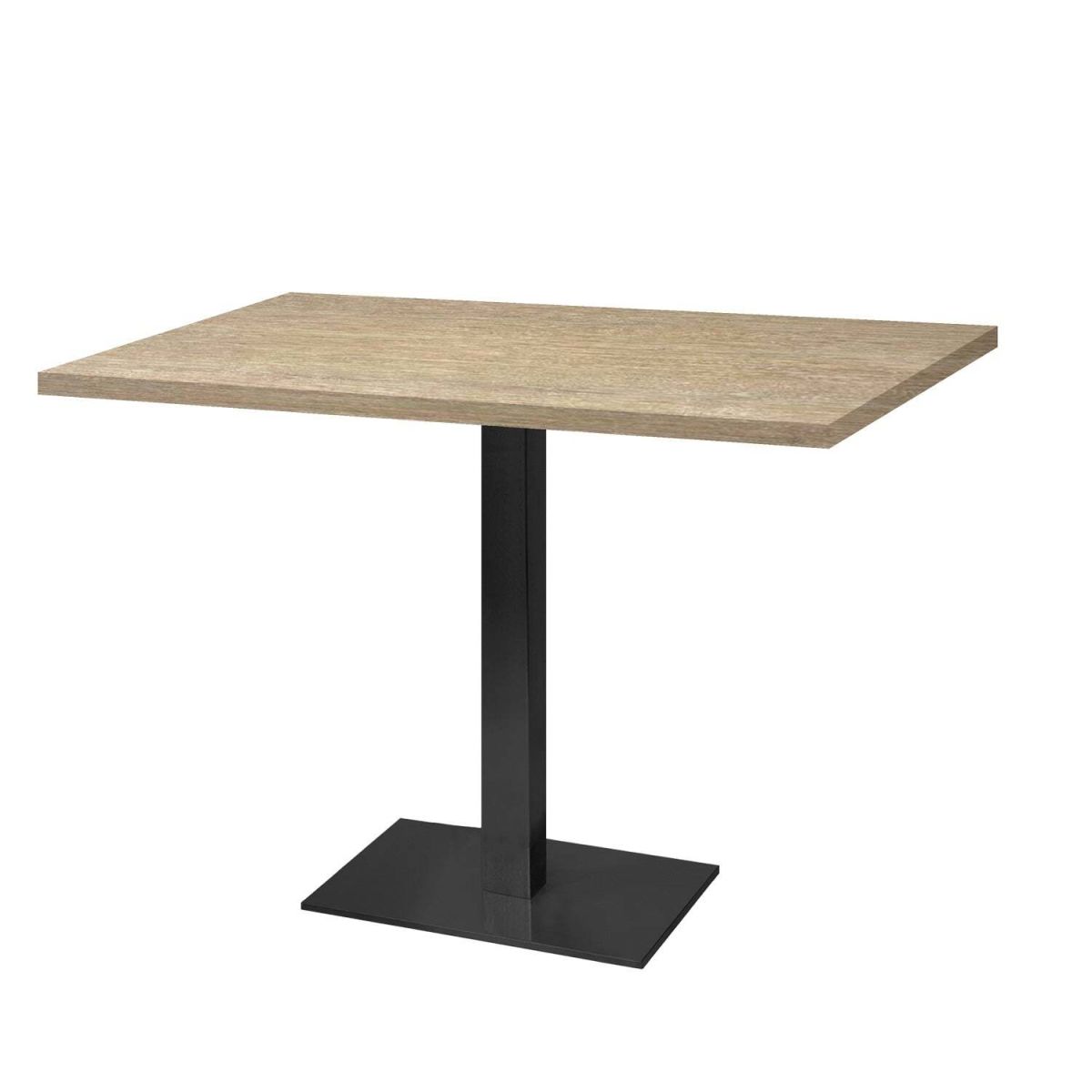 Tavolo Milano rettangolare - laminato legno & tinta unita RestooTab; 120x70x75 cm (LxLxH); quercia/marrone chiaro; rettangolare