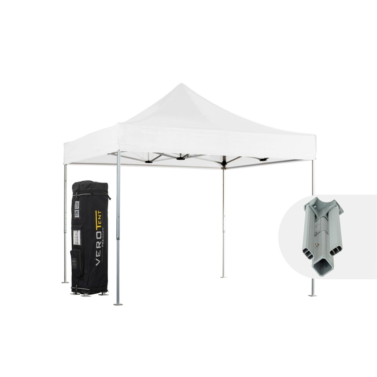 VeroTENT VeroTENT Faltpavillon 3x3m Classic mit Dach 300x300x330 cm (LxBxH); weiß
