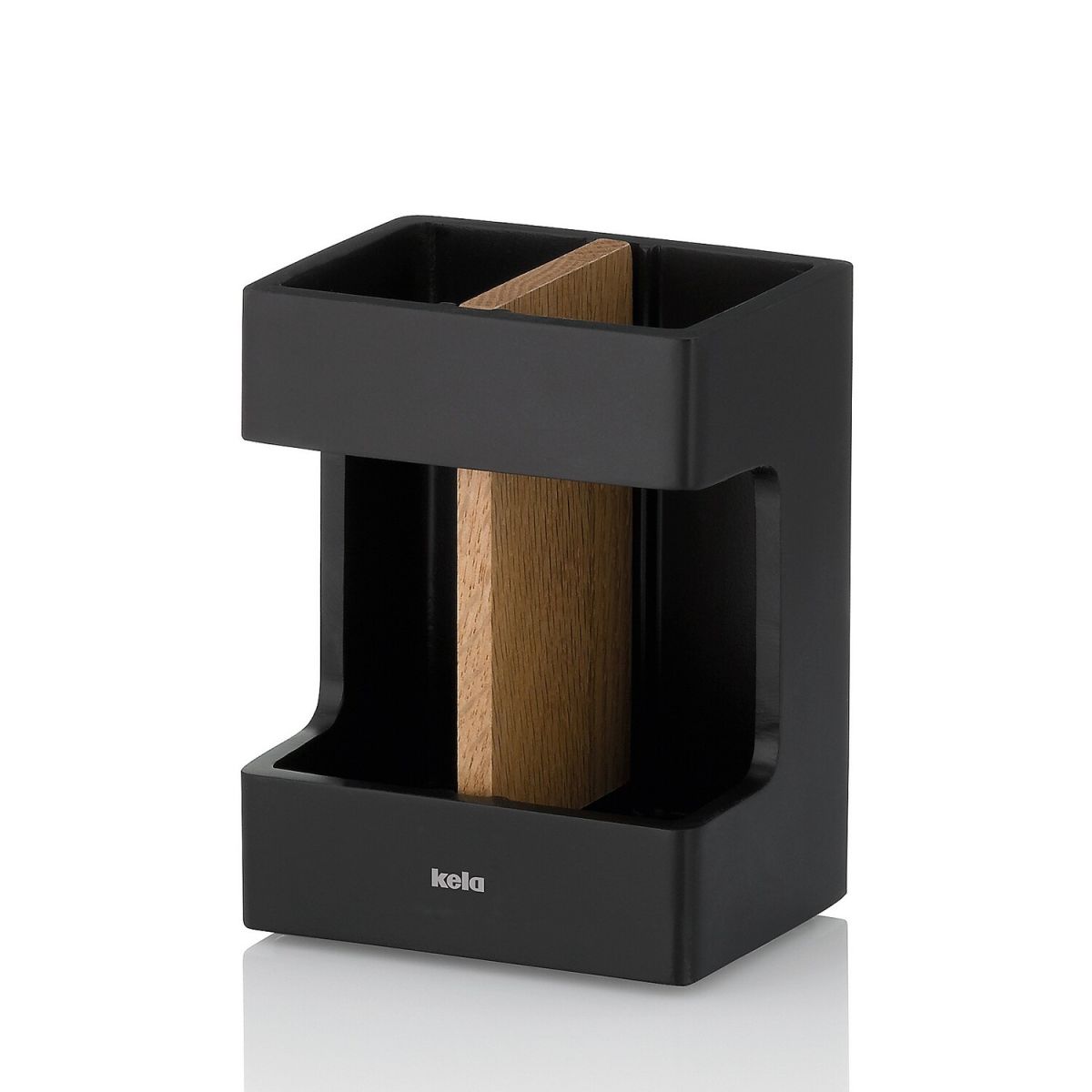 kela Zahnbürstenhalter Cube Polyresin 8.5x6.5x11.5 cm (LxBxH); schwarz