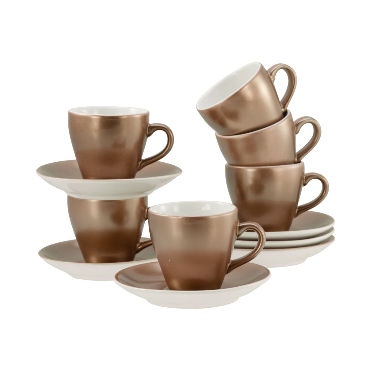 CreaTable Golden Days - Espresso Set 12-tlg weiß