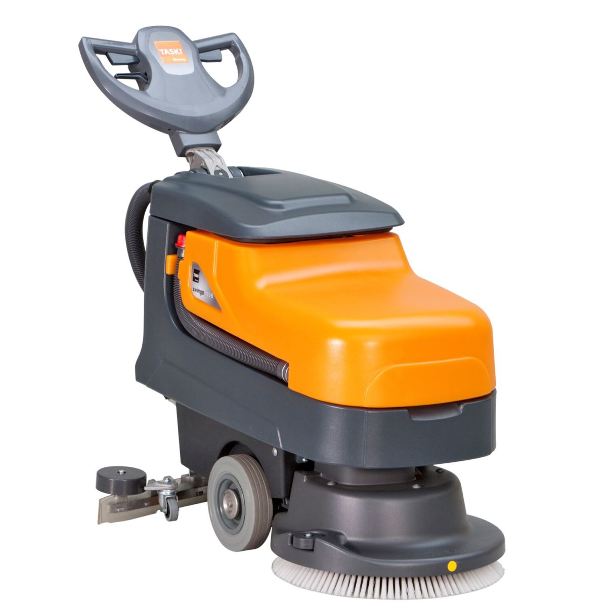 Diversey TASKI swingo 455 E, Kompakte und wendige Scheuersaugmaschine Netzbetrieben orange/grau