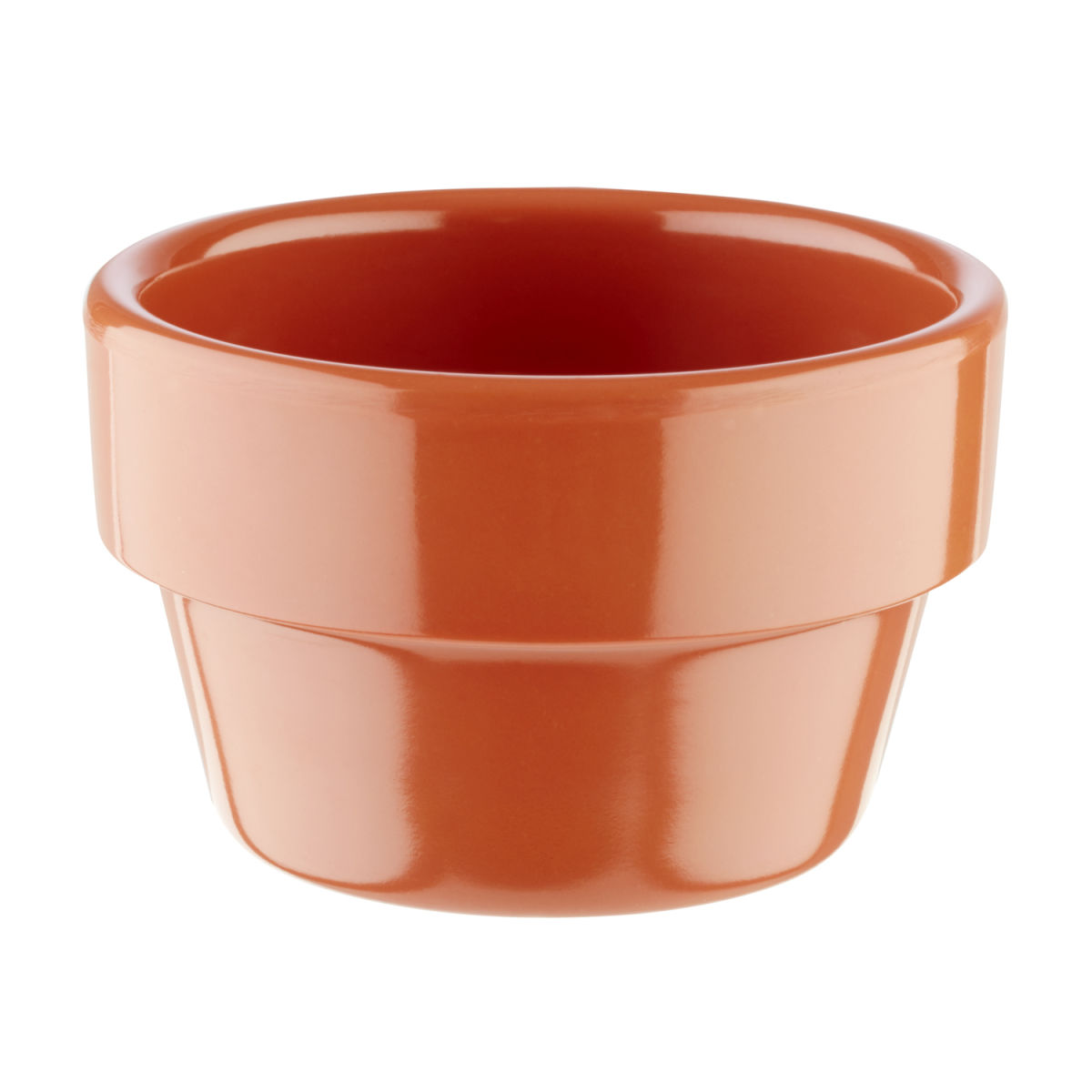 APS Dipschälchen MINI, Melamin 40 ml, 6x6x6x3.5 cm (LxBxØxH); terrakotta; rund; 60 Stück / Pack