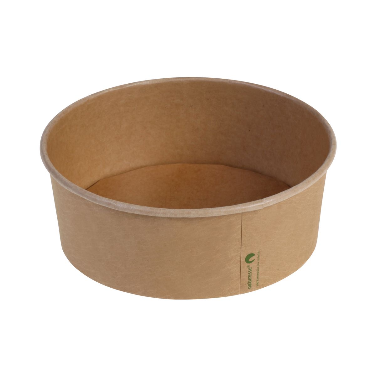 naturesse Salatschalen Kraft/PLA, naturesse 1200 ml, 18.5x6.6 cm (ØxH); braun; 160 Stück / Pack