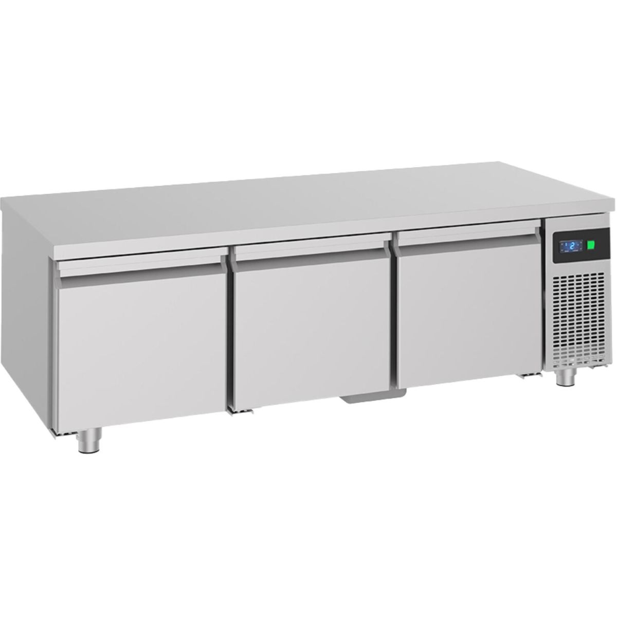 A&S Polarny Unterbaukühltisch mit 3 Schubladen -2 bis +8°C 1.600x700x600 mm 160x60x70 cm (BxHxT); edelstahl