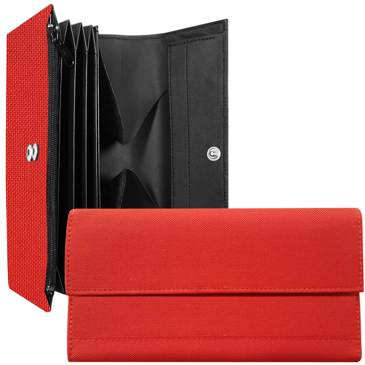 Ferducci Kellnerbörse mit Druckknopf 19x10 cm (LxB); rot