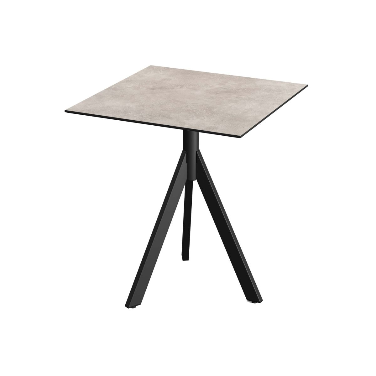 Tavolo da esterno Infinity Tripod telaio + HPL 70x70 cm Feros; 70x70x74 cm (LxLxH); nero/sabbia; quadrata