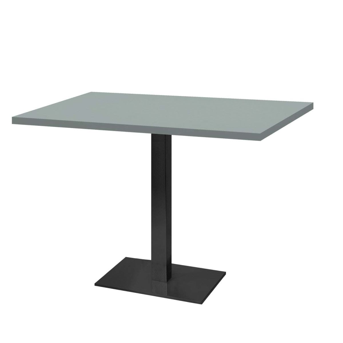 Tavolo Milano rettangolare - laminato legno & tinta unita RestooTab; 120x70x75 cm (LxLxH); grigio; rettangolare