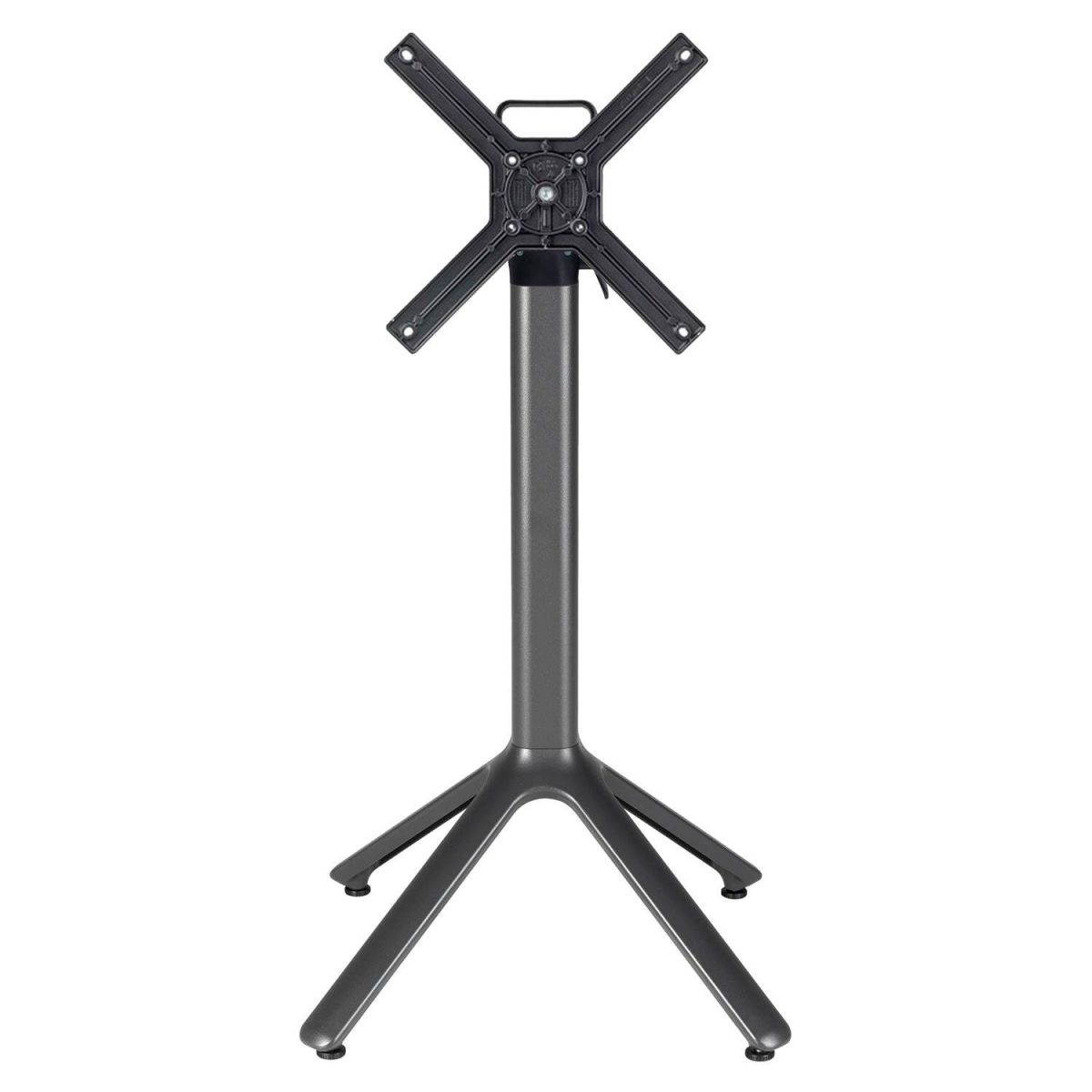 Base tavolo pieghevole da esterno per tavolo alto, modello Nemo RestooTab; 51x51x109 cm (LxLxH); grigio