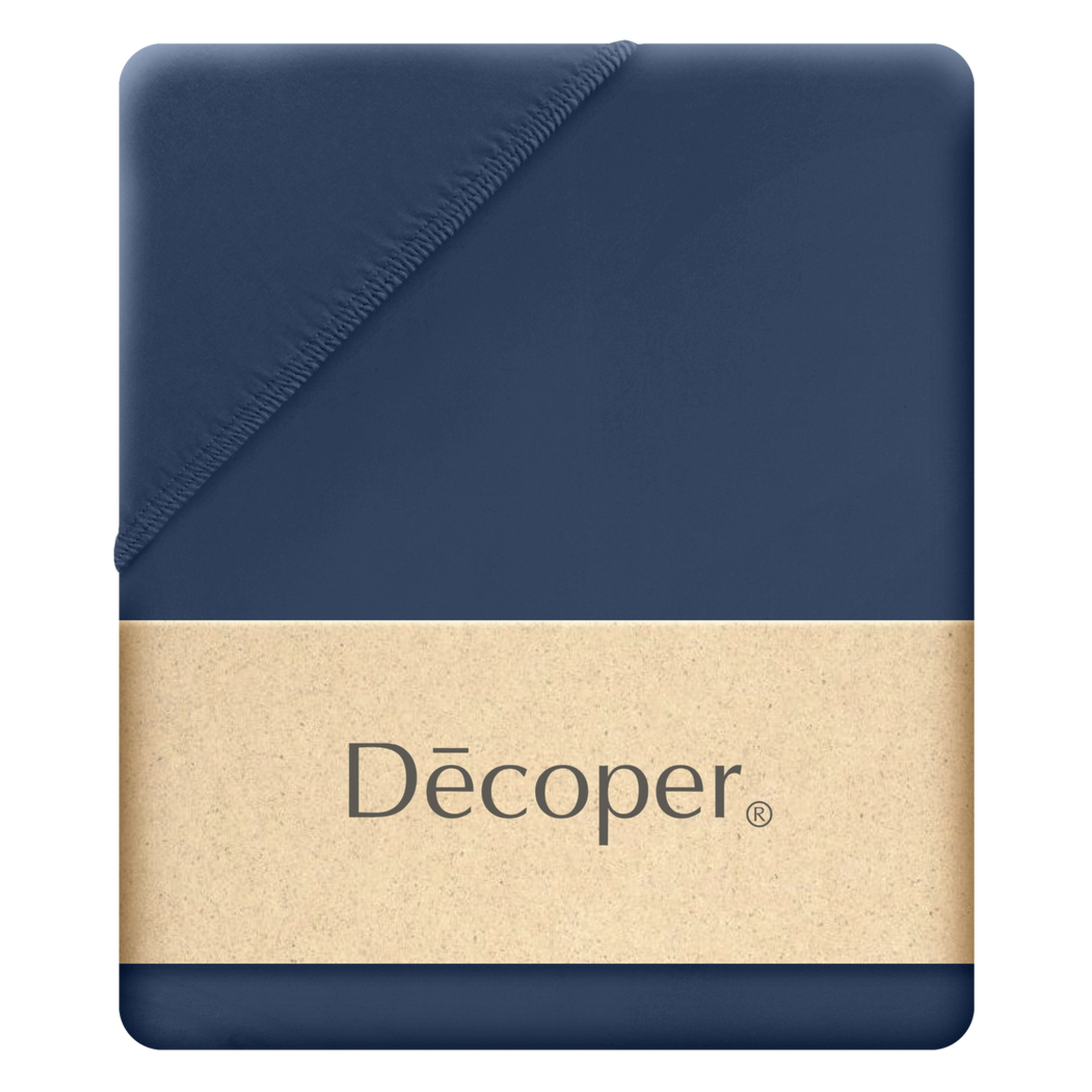 Decoper Decoper ® Mako-Feinjersey Spannbettlaken aus 100% Baumwolle 120x200 cm (BxL); dunkelblau